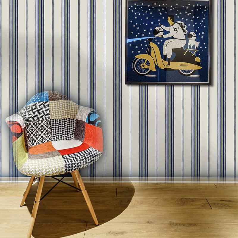 Stain-Resistant Vertical Stripes Wall Covering 20.5" by 33' Minimalist Wallpaper for Home Decoration