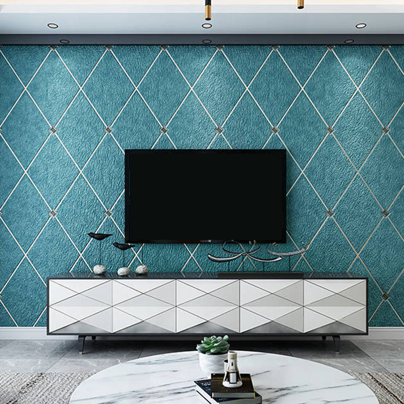 Moisture-Resistant Harlequin Wall Covering 20.5"W x 31'L Nordic Flock Wallpaper Roll for Guest Room Decor