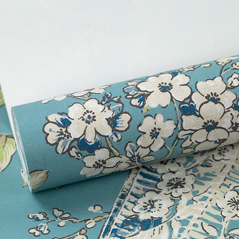 Countryside Flowers Wallpaper Roll in Neutral Color Guest Room Wall Decor, 20.5 in x 33 ft