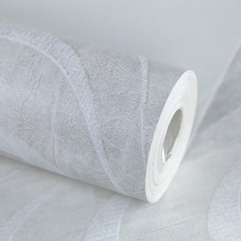 Abstract Waving Lines Wall Decor in Neutral Color Guest Room Wallpaper Roll, 20.5"W x 33'L