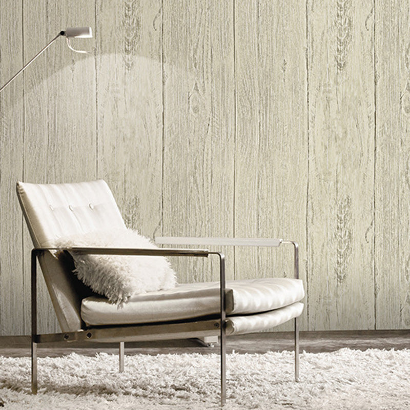 Nordic Faux Wood Wallpaper Roll in Pastel Color Dining Room Decorative Wall Covering, 33' x 20.5"