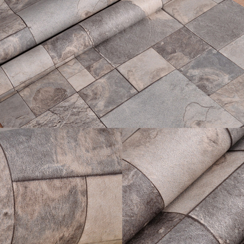 57.1 sq ft. Nostalgic Wallpaper Roll for Accent Wall with Marble Look Design in Neutral Color