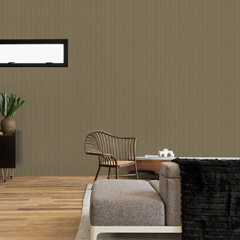 Linen Textured Wall Decor in Neutral Color Non-Woven Fabric Wallpaper for Home, 20.5"W x 33'L