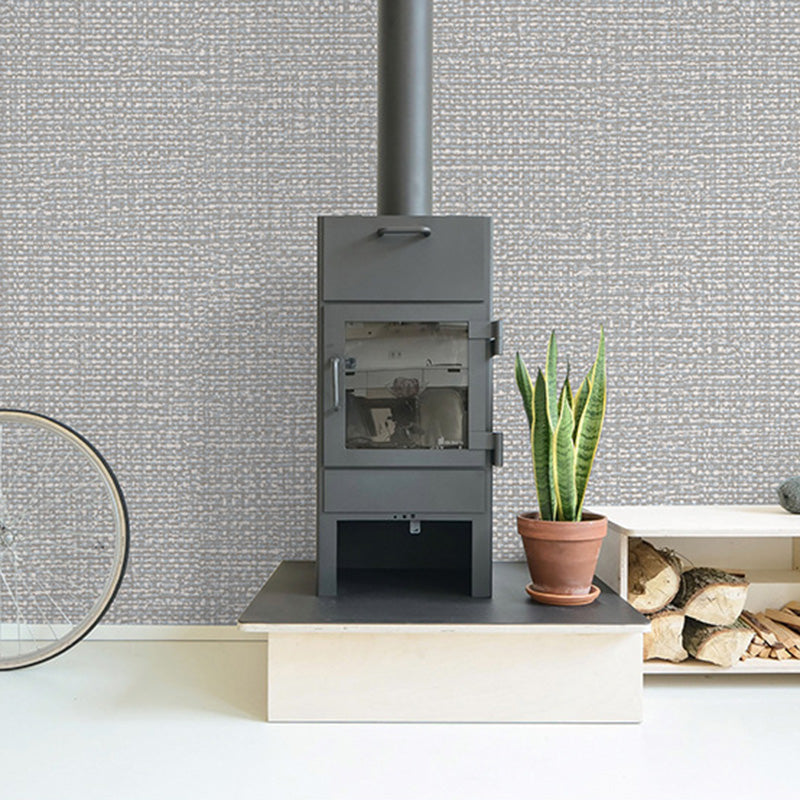 Water-Resistant Linen Surface Wallpaper Roll Non-Woven Fabric Simple Wall Decor for Bedroom