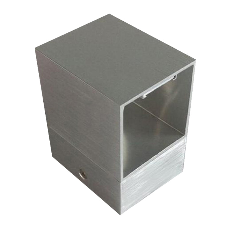 Cube Small Wall Mount Light Simple Metal Silver LED Sconce Lighting Fixture in 7 Color/Blue/Red Light for Bedroom