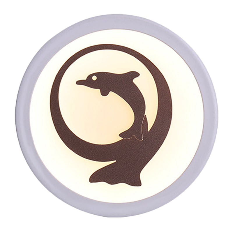 Enfants Dolphin Iron Mur mural lampe LED LED MUR ÉCLAINE