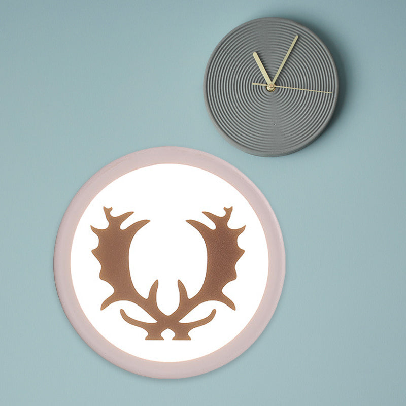 Corne nordique Corne de cerf / tête murale luminaire acrylique LED MUR LED Éclairage en blanc