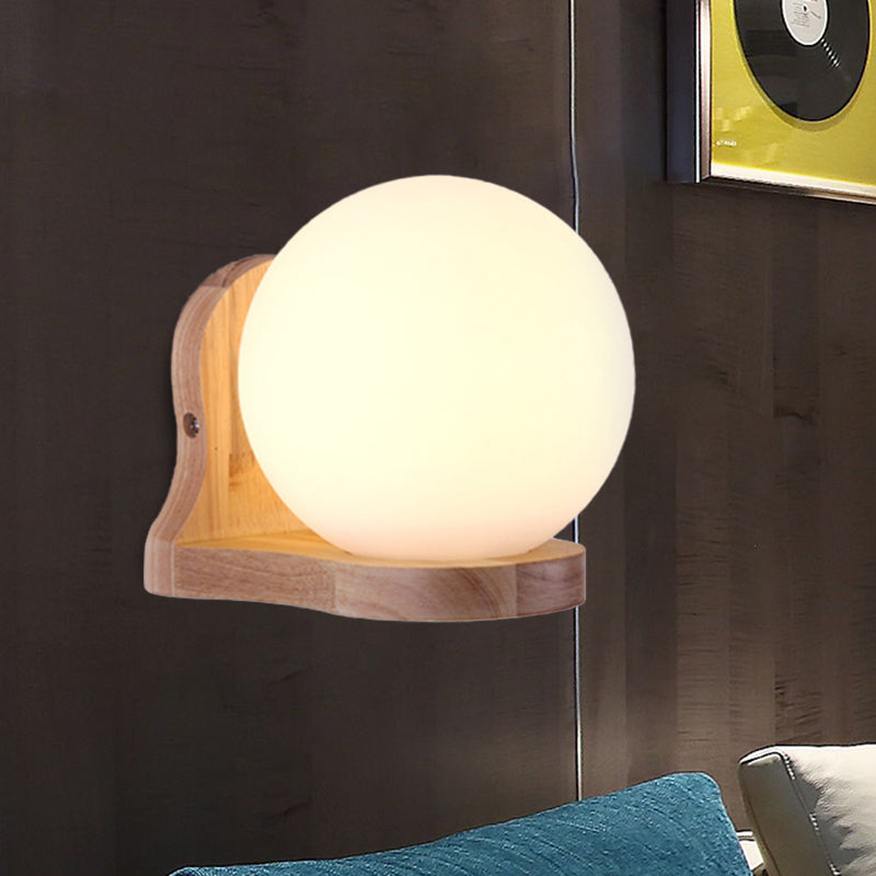 Balcone Studio Studio Sphere Sconce Sconce Lighting Glass 1 Light Light White White Lamp