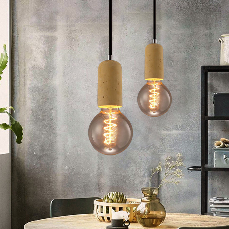 Lampada appesa al lampadina aperta di cemento 1 Luce Mini Mini Cioncant Light per il ristorante Cafe