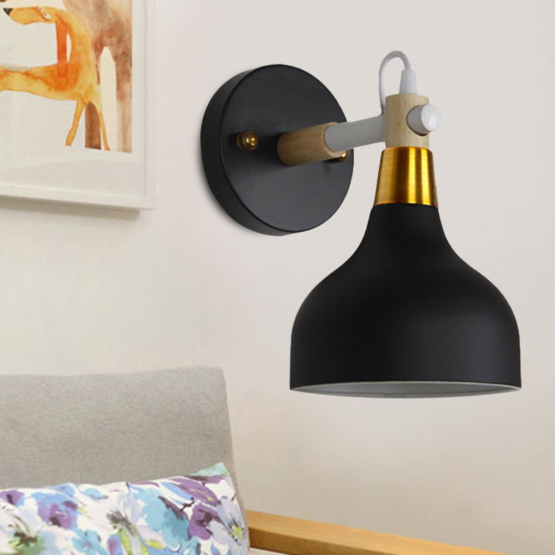 Hoek verstelbare metalen uienmuur Licht 1 licht Noordse SCONCE -verlichting in snoepkleur voor badkamer