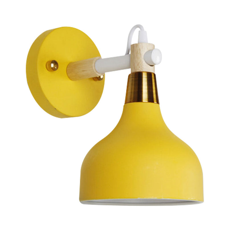 Angle Adjustable Metal Onion Wall Light 1 Light Nordic Sconce Lighting in Candy Color for Bathroom