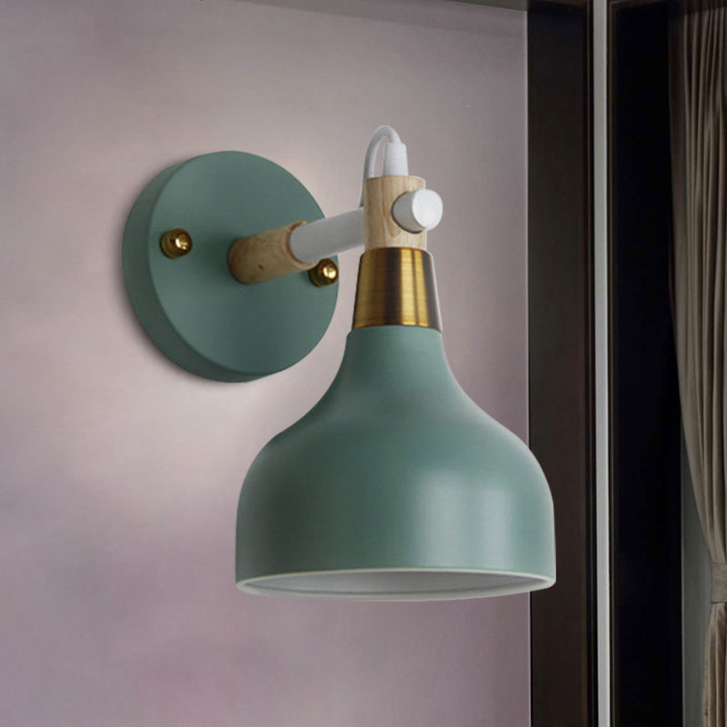Angle Adjustable Metal Onion Wall Light 1 Light Nordic Sconce Lighting in Candy Color for Bathroom