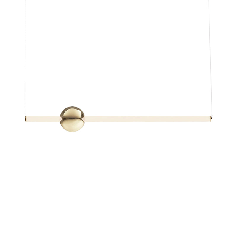 Röhrchen Weiß/Goldglas -Kronleuchterlampe Moderne 1 Lichter Gold/Weiß -LED -Decke Anhänger Licht mit horizontalem/vertikalem Design