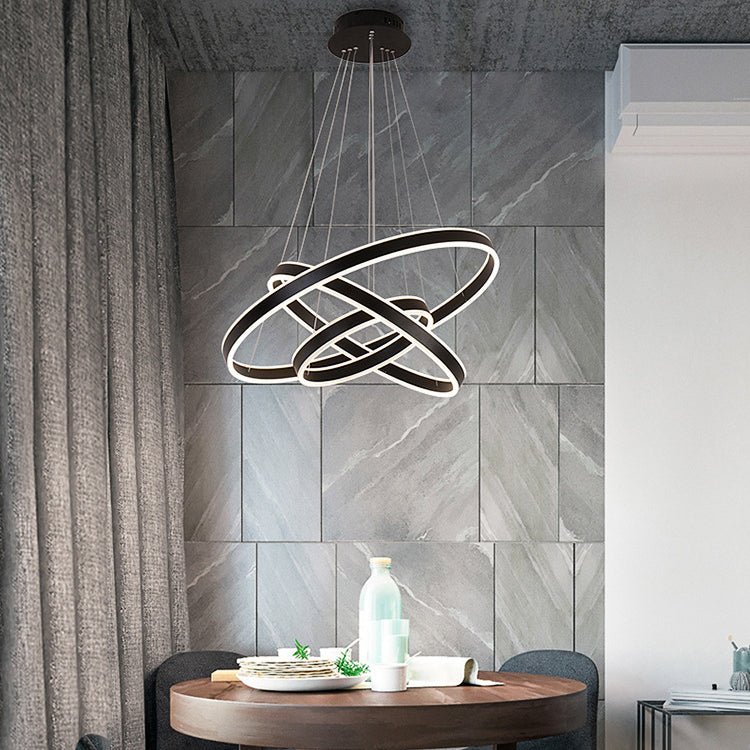 ANELLO BLACO/BRACCHI SPENDANTE CONTEMPOUNTO CONTEMPOUNTO 2/3/4 LUCI LADELIER ACRILICO IN LUCE COLDA/BIANCA