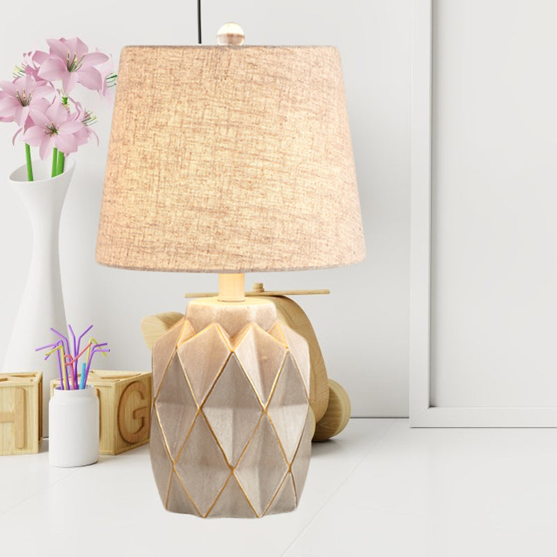 Mesa beige/blanca Tabla de mesa ligera de campo de 1 linda lámpara nocturna con base de jarras diseñadas con origami