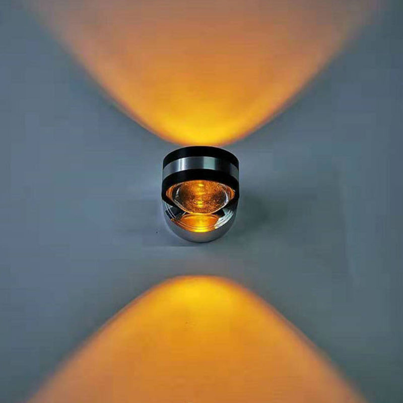 Ball Mini Wall Mount lampe Crystal Minimaliste Crystal Sconce en Chrome pour chambre, bleu / violet / feu rouge