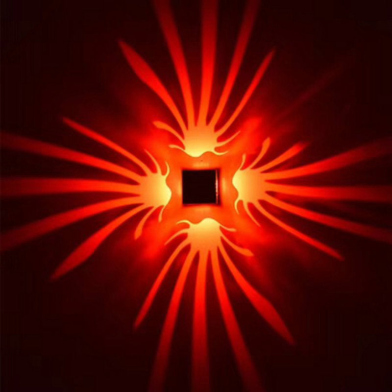 Coupés en aluminium Tentacle à chasse d'eau Creative Creative moderne Silver Silver Murce en rouge / bleu / violet Lumière pour le couloir