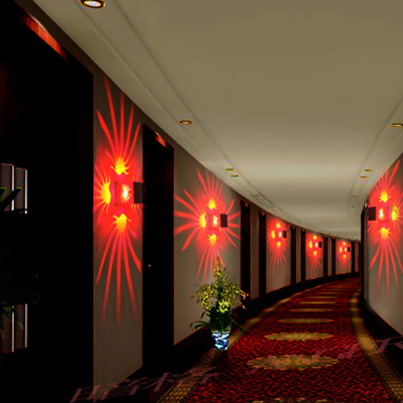 Coupés en aluminium Tentacle à chasse d'eau Creative Creative moderne Silver Silver Murce en rouge / bleu / violet Lumière pour le couloir