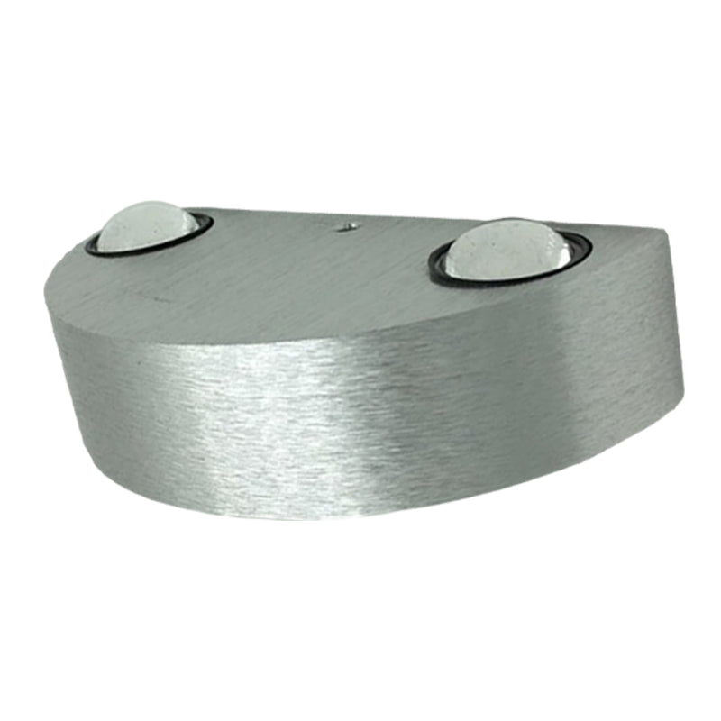 Modern Semicircle Metallic Sconce LED Flush Mount Wall Light in Brushed Silver, Blue/Red/Green Light