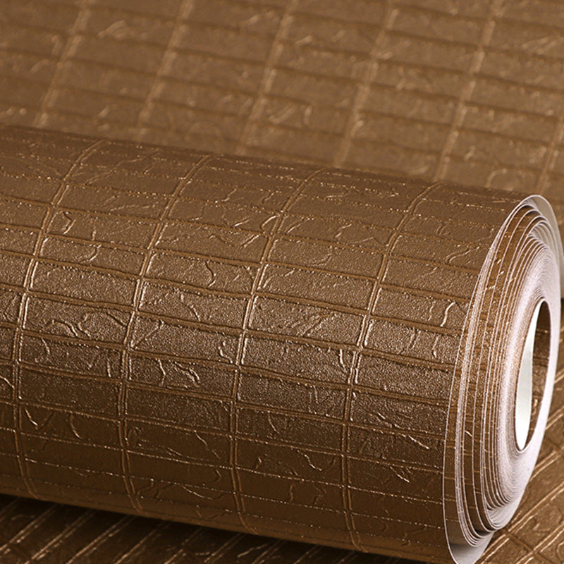 Moisture-Resistant Lattice Wall Decor Plaster Wallpaper for Living Room, 33' by 20.5", Non-Pasted