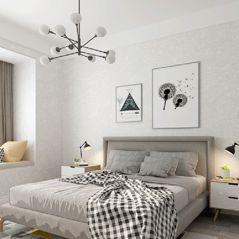 Moisture-Resistant Woven Wallpaper Roll Minimalist Wall Decor for Guest Room, 57.1 sq ft.