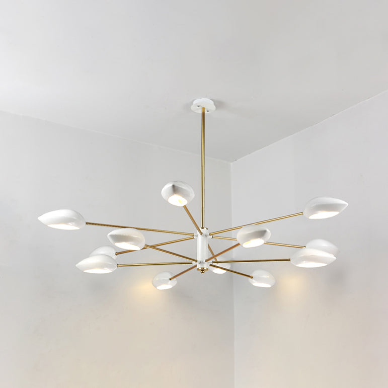 Ellipse Dining Room Hanging Light Contemporary Metal 5/6/8 Lumières Lumière de lustre noir / blanc