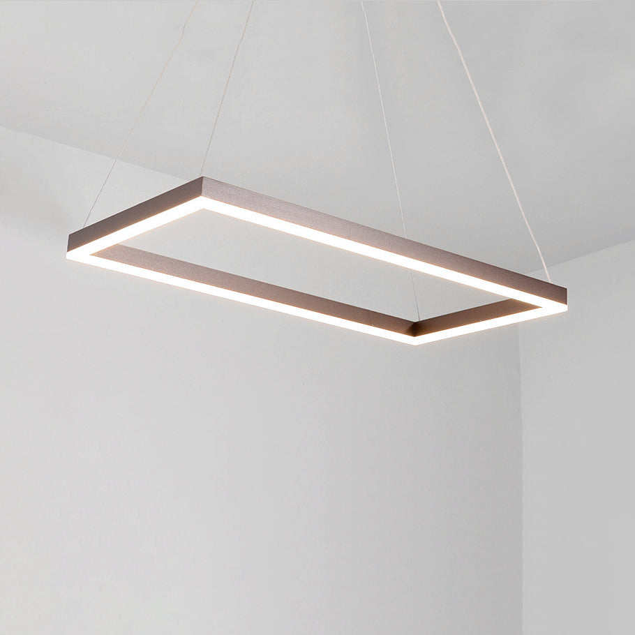 Multi-Layer Bedroom Chandelier Acrylic 1/2/3-Light LED Minimalist Suspension Pendant in Coffee, Warm/White/Natural Light