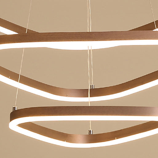 Acrylic Triangle LED Drop Pendant Contemporary 2/3/4-Light Ceiling Chandelier in Warm/White Light