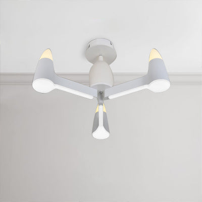 Wit Conical Hanging Lamp Kit Noordic 3/6/8 Lichten metalen kroonluchter hanglamp voor woonkamer