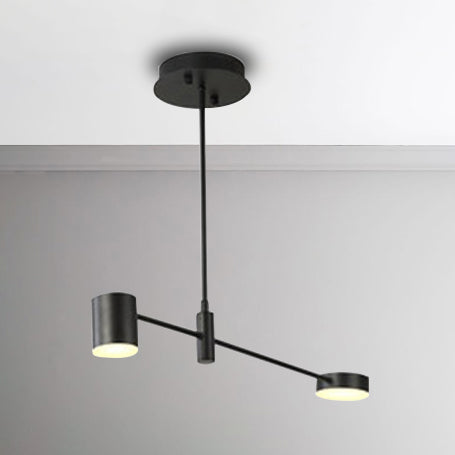 Lumo il lampadario asimmetrico multilivello in metallo semplice in stile semplice 2/4/6/8 teste in bianco/nero la luce a sospensione in bianco/bianco in calda/bianca/terza marcia
