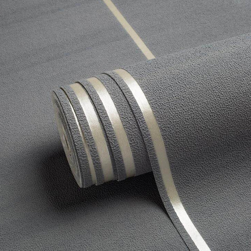 Modern Dark Color Flock Wallpaper Glitter Solid Moisture-Resistant Wall Covering for Living Room