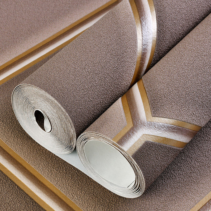 Rhombus 33'  x 20.5" Wallpaper Dark Color Textured Moisture-Resistant Wall Art with Decorative Diamond