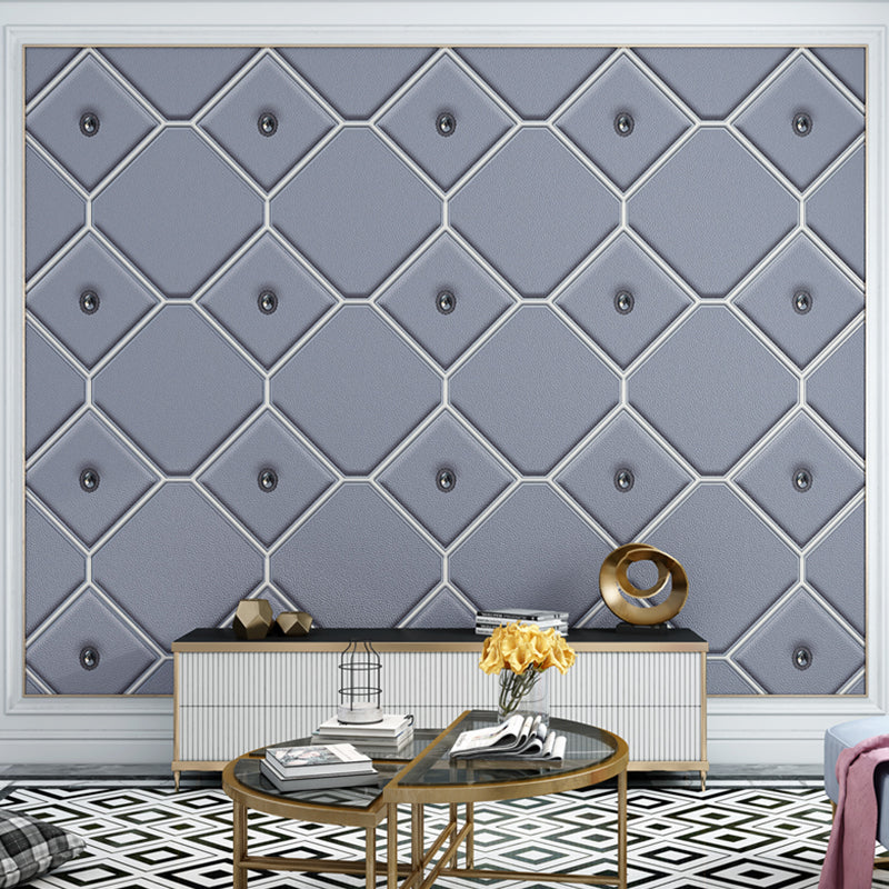 Rhombus 33'  x 20.5" Wallpaper Dark Color Textured Moisture-Resistant Wall Art with Decorative Diamond