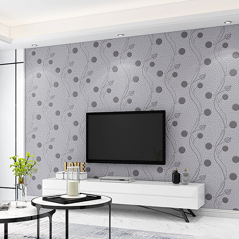 Modern 54.5-sq ft Wallpaper Roll Plant Non-Pasted Wall Decor in Soft Color for Bedroom