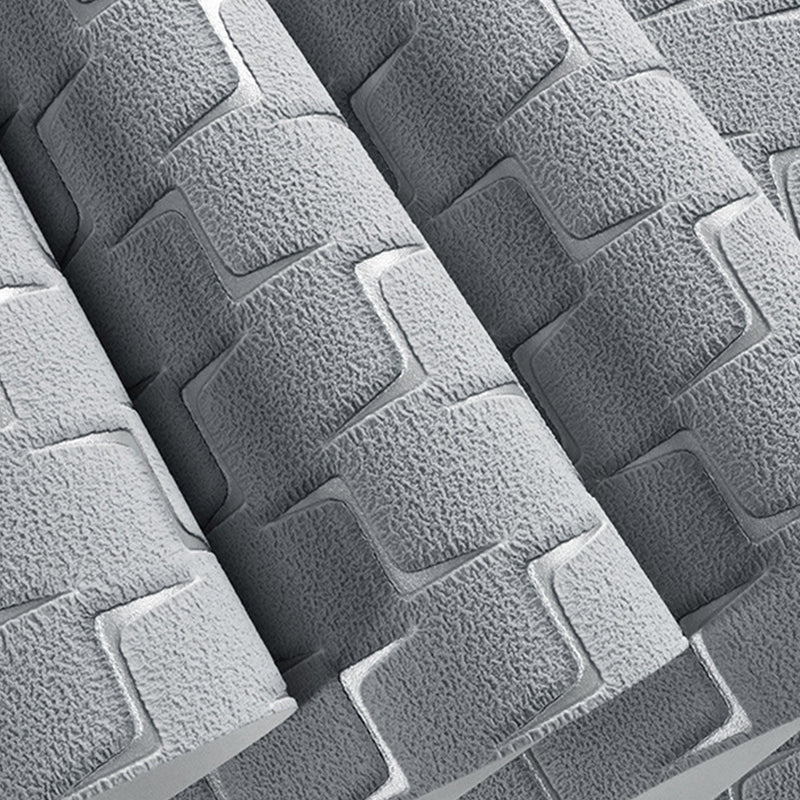 Wall Covering Geometric Dark Color Contemporary Flock Textured Wallpaper, 31' L x 20.5" W