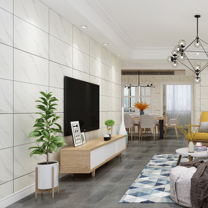 Geometric Dark Color Wallpaper Faux Marble Non-Pasted Wall Art for Living Room, 31'  x 28"