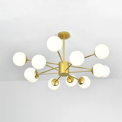 Gold Sputnik lampadario moderno 6/8/12 luci ambra/blu/bianco lampada sospesa per soggiorno per soggiorno