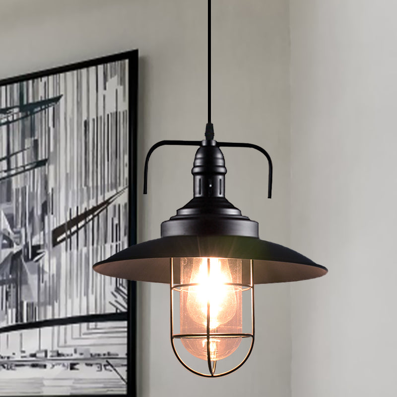 1 Testa svasata e filo Cage a sospensione Light Black Finitura nera Nautica IMPICAZIONE INCONTRO