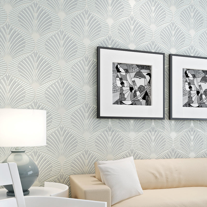 Plant Soft Color Wall Covering Foliage Non-Pasted Wallpaper Roll with Bedroom Decoration