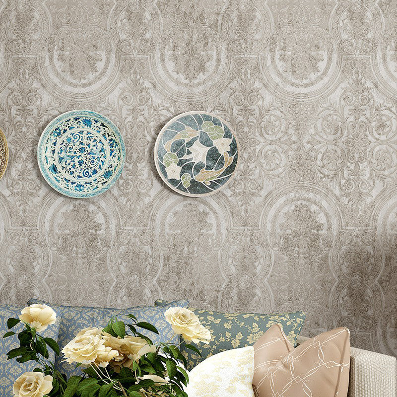 Wall Covering Damask Soft Color Bohemia Non-Woven Material Wallpaper Roll for Accent Wall