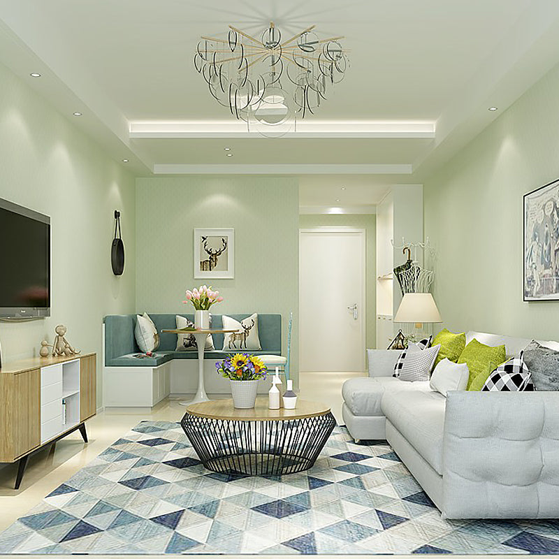 Wallpaper Plain Pastel Color Simplicity Non-Woven Cloth Wall Covering for Bedroom