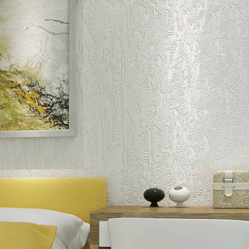 Semi-Gloss Vinyl Wallpaper Minimalistic Unpasted Solid Wall Covering in Soft Color