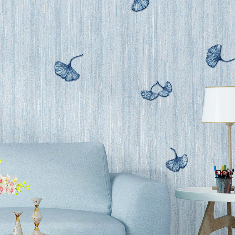 Paper Non-Pasted Wallpaper Contemporary Ginkgo Leaf Print Wall Decor in Soft Color