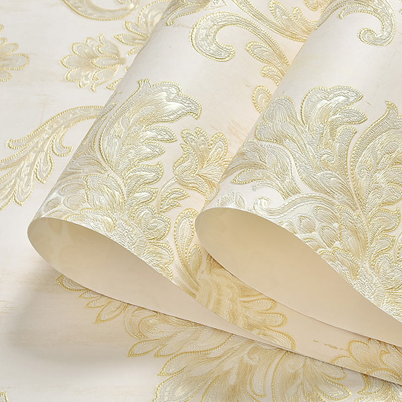 Rouleau de papier peint médaillon européen, revêtement mural lavable de couleur Pastel pour la décoration de la maison