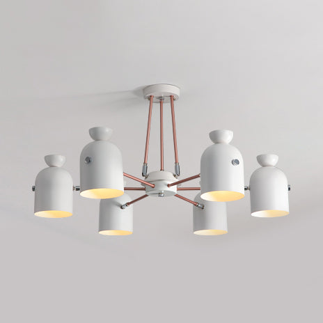 Moderna Tapa Blanca Copa de araña Metálica Iluminación para la sala de estar Villa