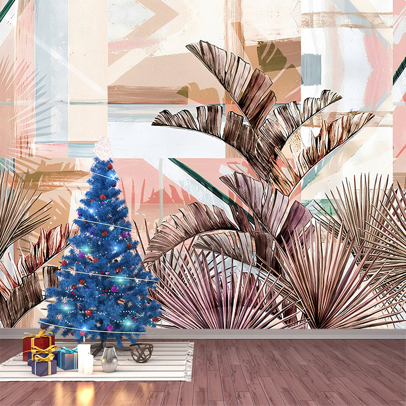 Banana Leaf Murals Tropical Moisture Resistant Loft House Wall Covering, Made to Measure