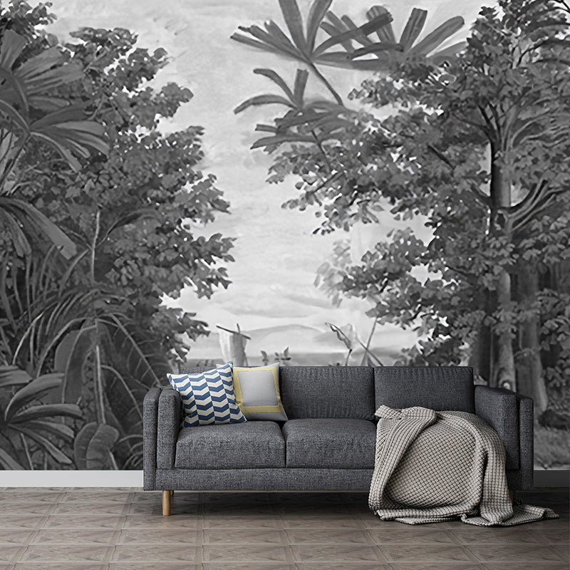 Papier peint mural plantes couleur pastel Tropix Art mural pour décoration de salon, grand