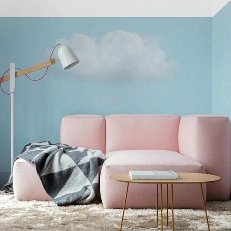 Non-Woven Waterproof Mural Wallpaper Simple Cloud Patterned Wall Decor for Living Room