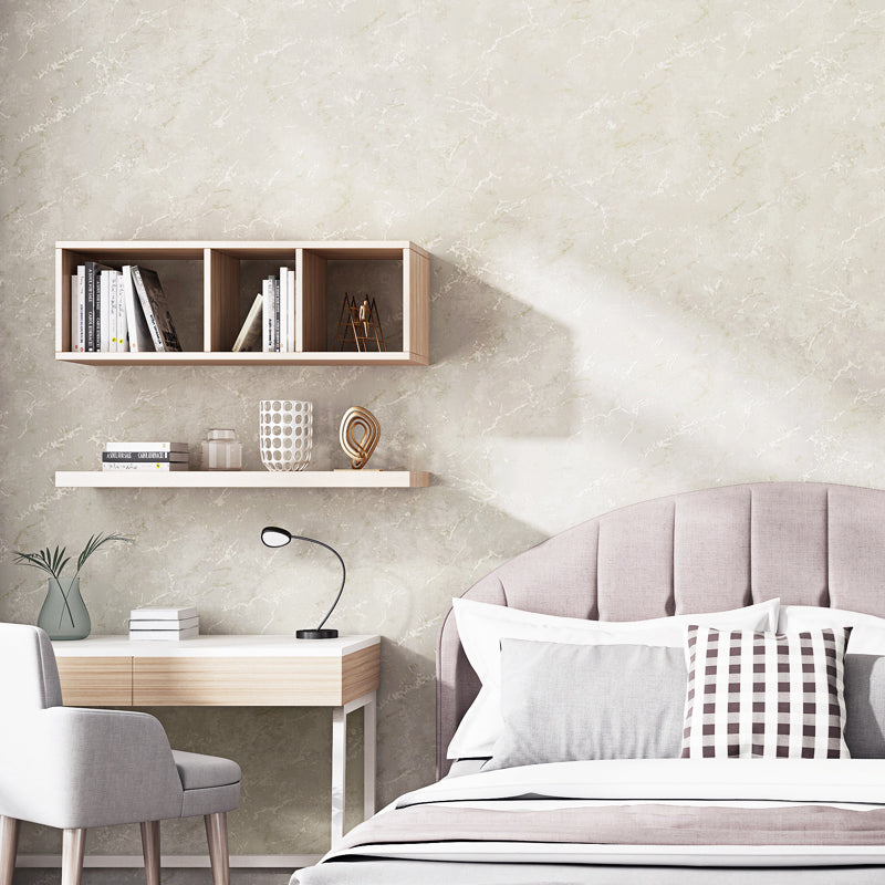 Minimalist Marble Wallpaper Roll Soft Color Moisture Resistant Wall Art for Bedroom