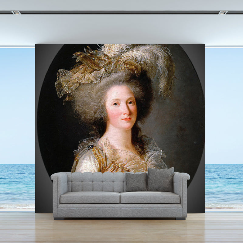 Elisabeth De France Portrait Murals Victorian Period Smooth Wall Covering for Home
